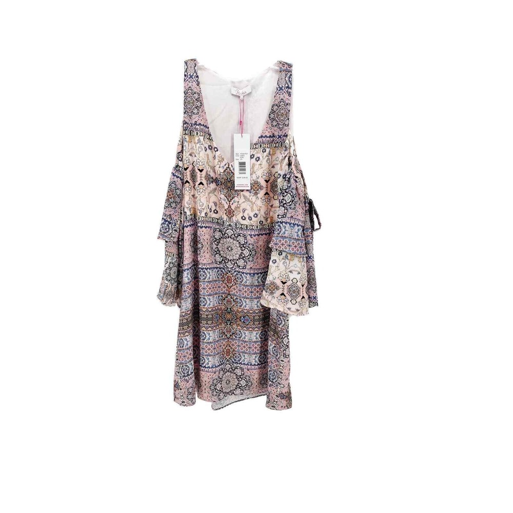 NWT Parker Tunic Dress Women's XS X-Small Pink Floral Cold Shoulder BOHOc